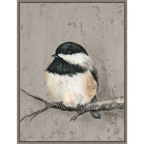 Winter Bird IV by Jade Reynolds Canvas Art Framed - Sylvie Greywash