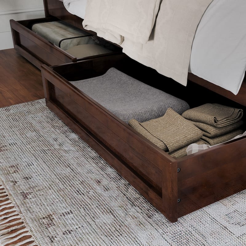 Malta Platform Bed with Panel Footboard and Storage Drawers