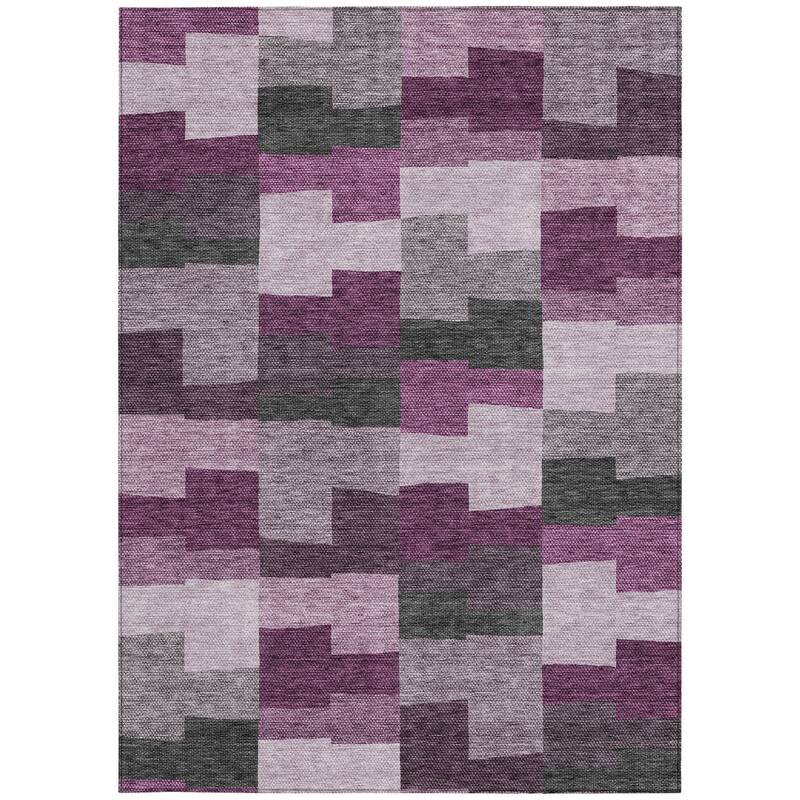 HomeRoots Geometric Transitional Rectangle Outdoor Rug