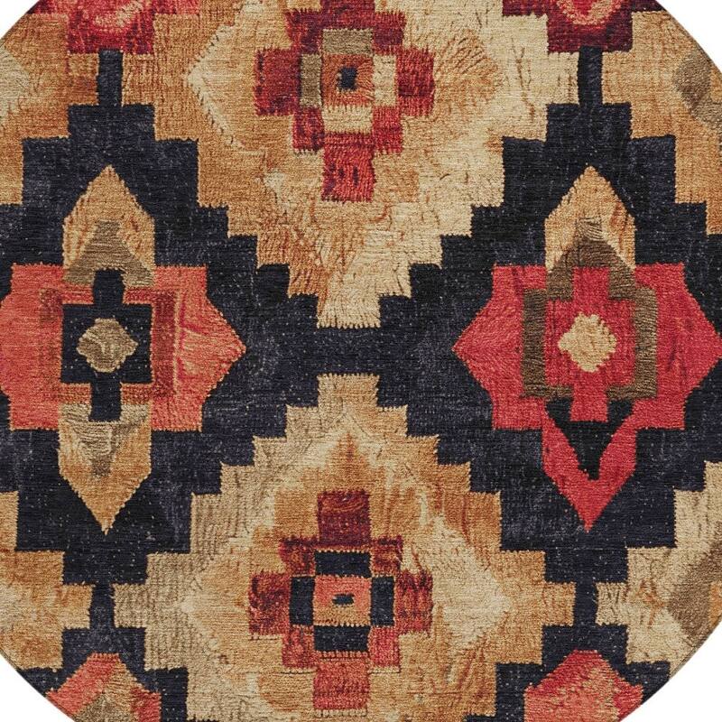 HomeRoots Aztec Transitional Rectangle Outdoor Rug