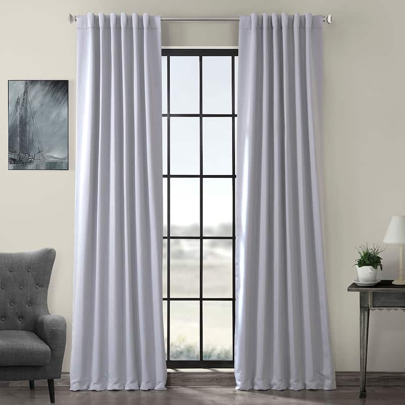 Exclusive Fabrics Room Darkening 108-inch Curtain Panel Pair - 50 X 108 - Fog Grey