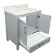preview thumbnail 53 of 146, Nevado 37" Bathroom Vanity with Cultured Marble Vanity Top Sink in White with White Basin