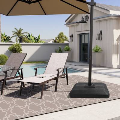 4-Piece Fillable Weighted Cantilever Offset Umbrella Base by Crestlive Products - 38.58"(L) x 37.8"(W) x 3.35/5.9"(H)