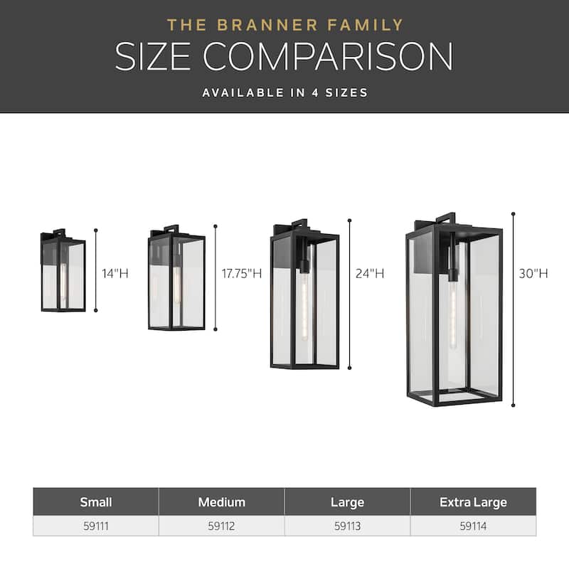 Kichler Lighting Branner 30 in. 1-Light Outdoor Wall Sconce