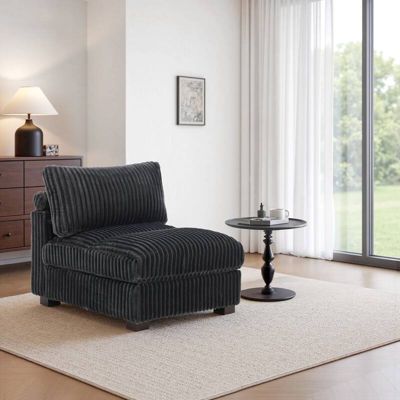 Cotton Flannel corner Sofa Armless Modular Sectional Sofa Seamless Combination