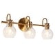 preview thumbnail 43 of 51, Modern 3-Light Bathroom Vanity Light Minimal Globe Glass Wall Sconce