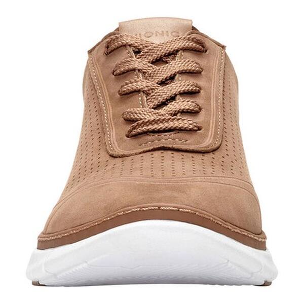 Shop Vionic Women S Riley Sneaker Sand Leather Nubuck Overstock