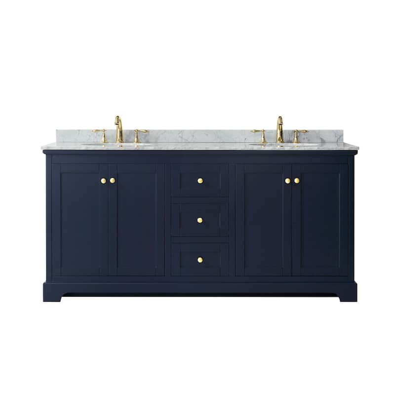 Wyndham Collection Avery 72" Free Standing Double Basin Vanity Set