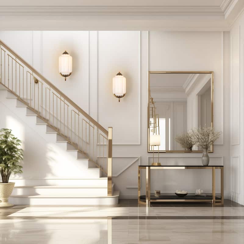 1-Light Vintage Aged Antique Brass Finish Lantern Shaped Wall Light with Milk/Green Glass for Bedroom, Hallways