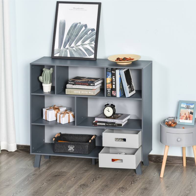 Open Shelves Sideboard Floor Standing Cube Storage Organizer