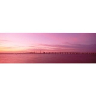 Dawn Chesapeake Bay Bridge Maryland Usa Poster Print (18 X 6) - Bed ...