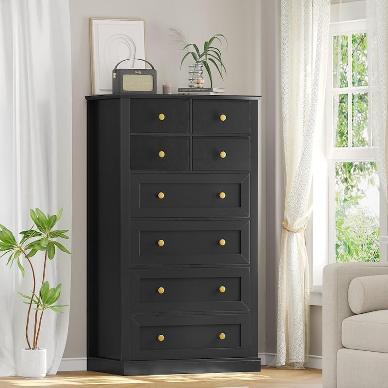 8 Drawers Tall Dresser for Bedroom 55.1H Tall Dressers Chest of Drawers