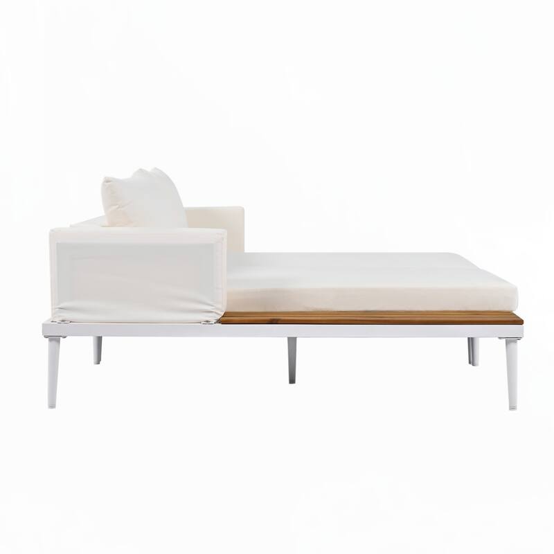 2 in 1 Padded Chaise Lounges for Poolside,Balcony