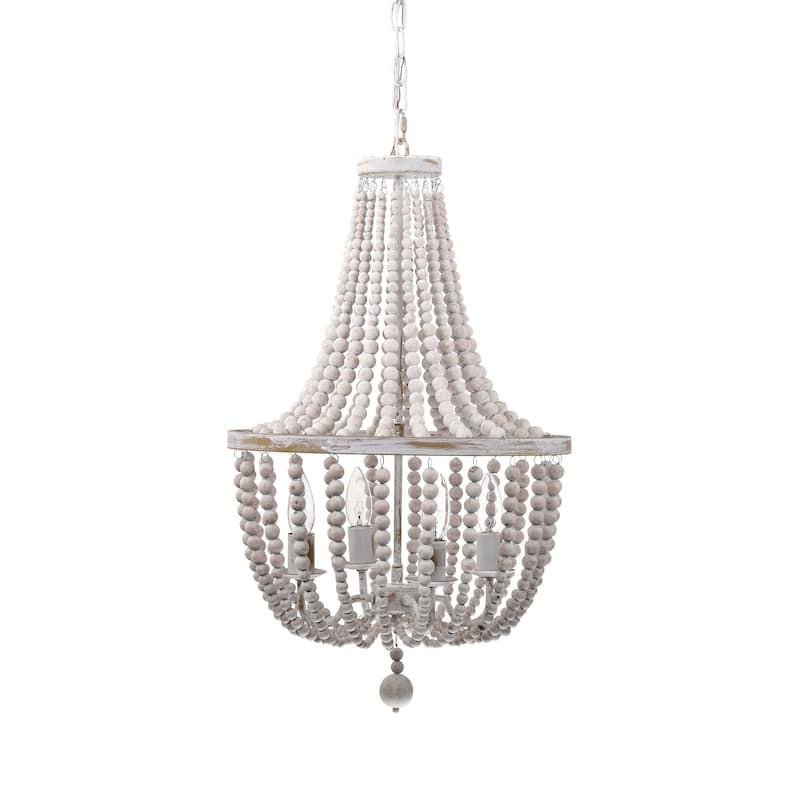 4-Light 16 Inch Antique White Pendant Ceiling LampChandelier