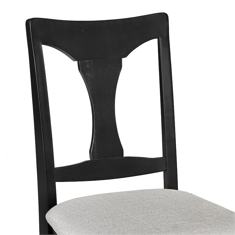 7-Piece Extendable Dining Table Set, Wood Table with Removable Leaf, Kitchen Dining Set with 6 Upholstered Chairs