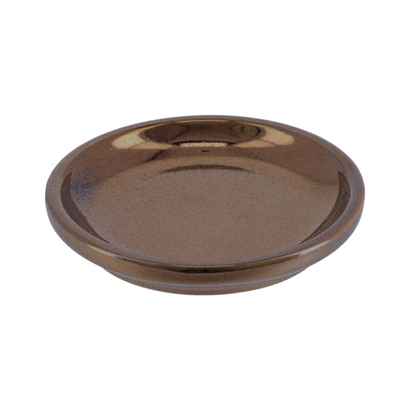 Bronze Porcelain Bathroom Accessory Set 4-Pieces Crackled Texture - Soap Dish Only