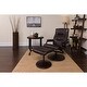 preview thumbnail 36 of 69, Contemporary Multi-Position Recliner and Ottoman with Wrapped Base Brown Faux Leather