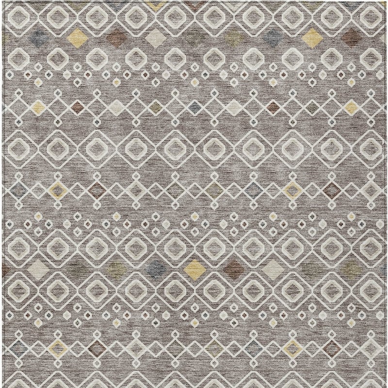 HomeRoots Geometric Modern Rectangle Outdoor Rug