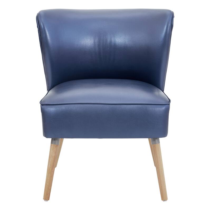 Amity Side Chair in Sizzle Pewter Fabric with Solid Wood Legs
