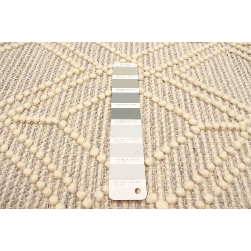 ECARPETGALLERY Braid weave Sienna Cream Wool Rug - 5'0 x 8'0