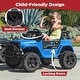 preview thumbnail 4 of 3, 12V Kids Ride On Truck with Remote Control, Spring Suspension - Light Blue - Light Blue