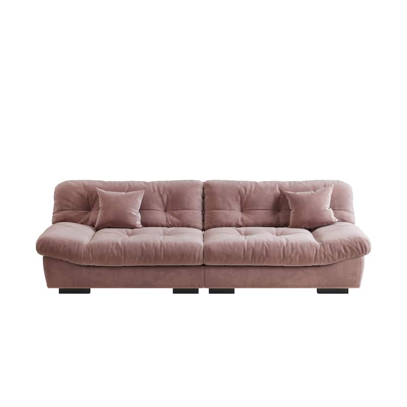 105'' Minimalism Cloud Sofa Loveseat with Two Pillow