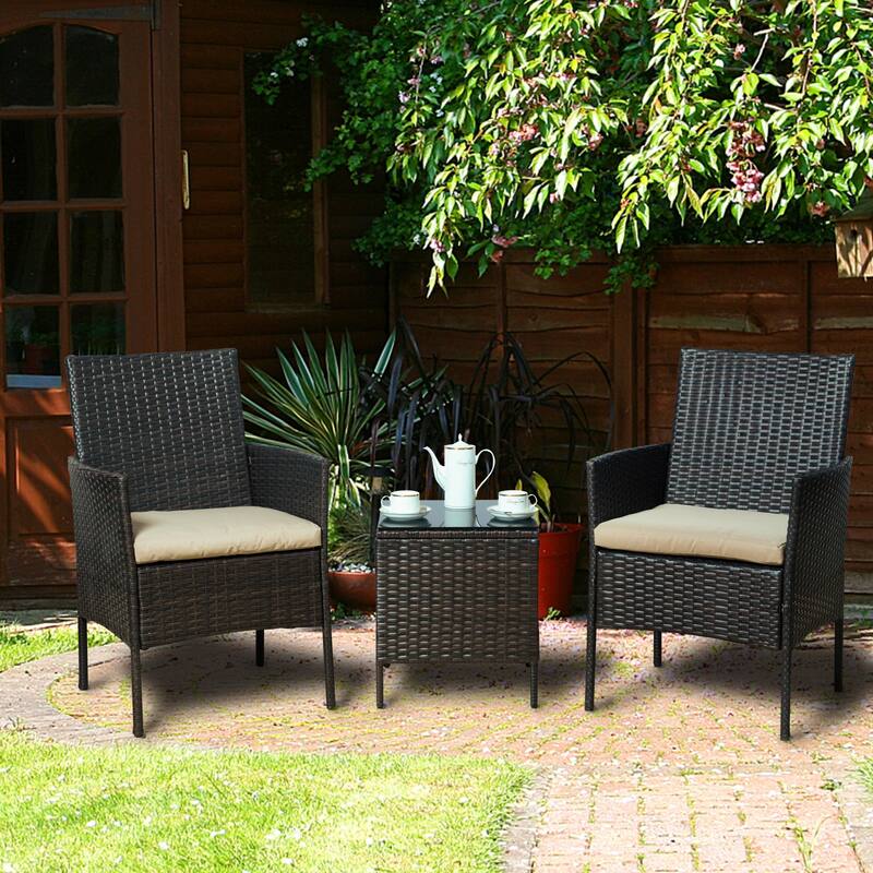Kozyard Wicker Garden Bistro Set