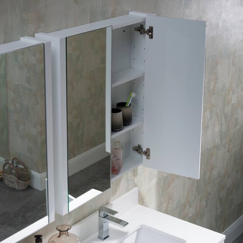 Solid Wood Bathroom Vanity with Mirror Medicine Cabinet