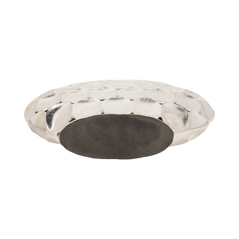 Sagebrook Home Modern Metal Textured Oval Vase