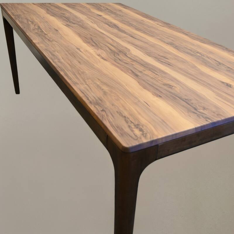 HomeRoots 79" Walnut Wood Dining Table - 78.70 in. x 29.50 in. x 39.80 in.