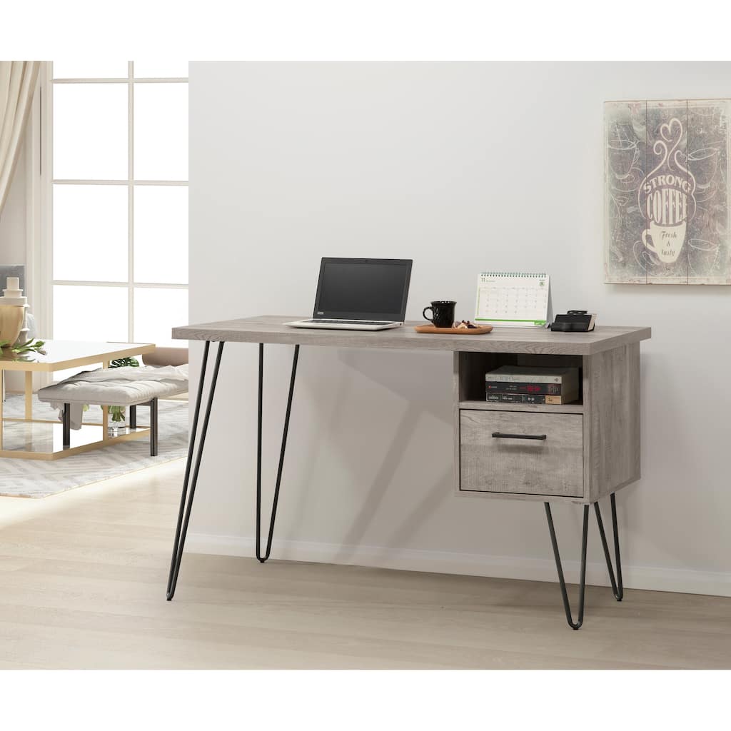 Grey Oak Computer Desk