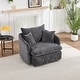 preview thumbnail 5 of 47, 46" Chenille Upholstered Sofa Swivel Chair