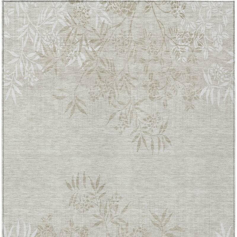 HomeRoots Floral Transitional Rectangle Outdoor Rug