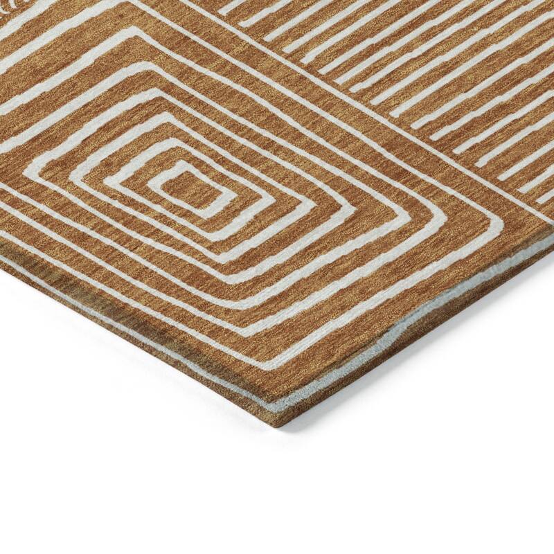 HomeRoots Geometric Transitional Rectangle Outdoor Rug