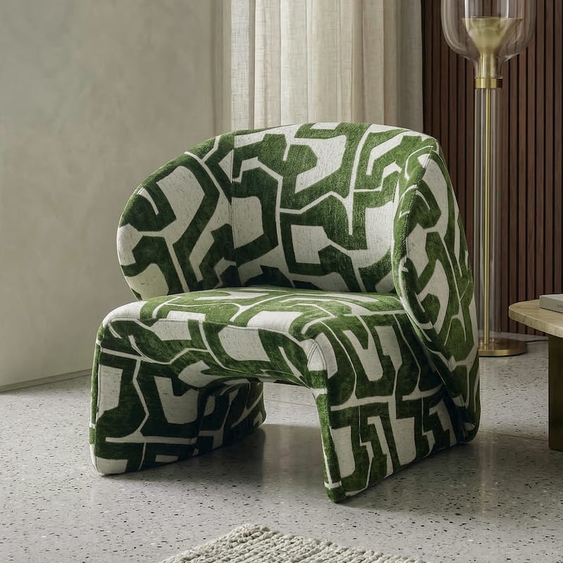 Furniture of America Premier Modern 31-inch Low Profile Premium Upholstered Fully Assembled Accent Chair - Forest Moss Green