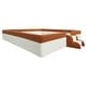 preview thumbnail 10 of 8, Upholstered King-Size Daybed Frame with Fence and Stairs