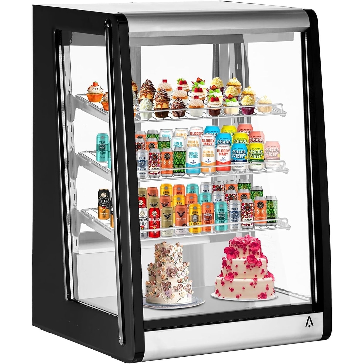 Cathe Commercial Countertop Refrigerator Display Case Merchandiser White