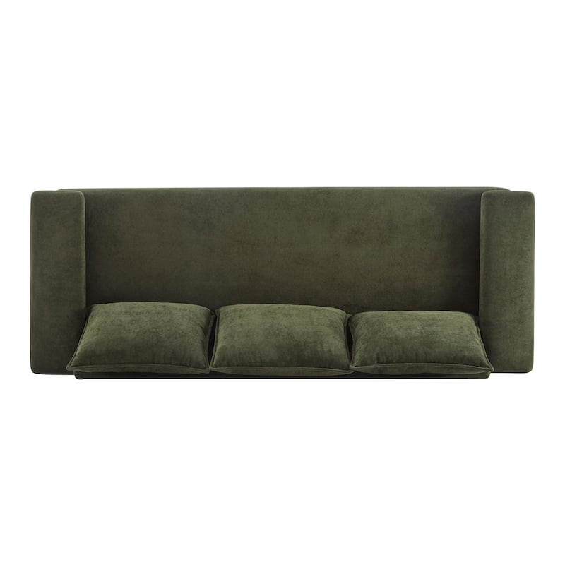 lgora Modern Upholstered 3-Seater Sofa with Wooden Frame Support