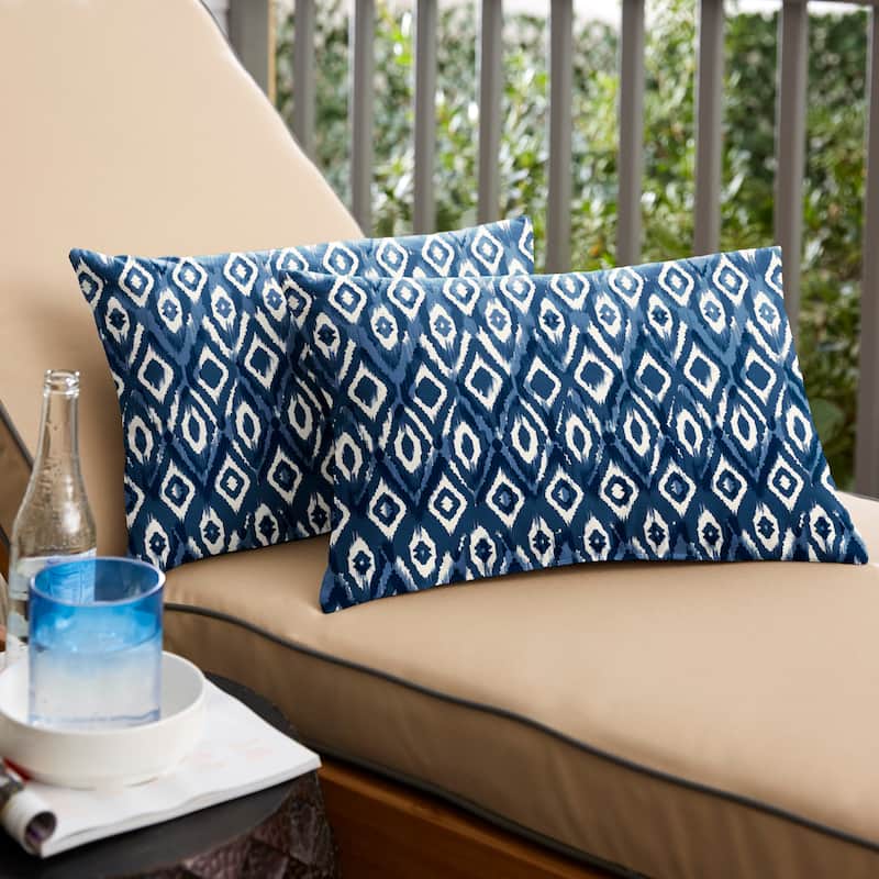 Sorra Home Outdoor Knife Edge Pillow Set of 2 - Sakari Ink