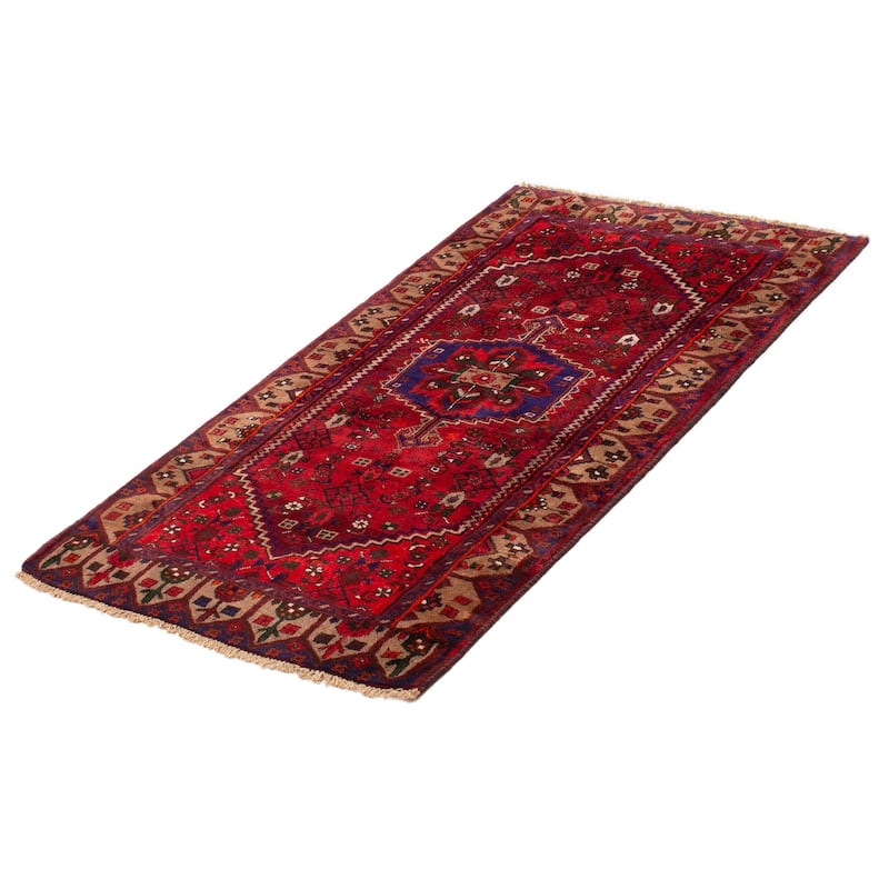 ECARPETGALLERY Hand-knotted Andelz Red Wool Rug - 3'9 x 6'8
