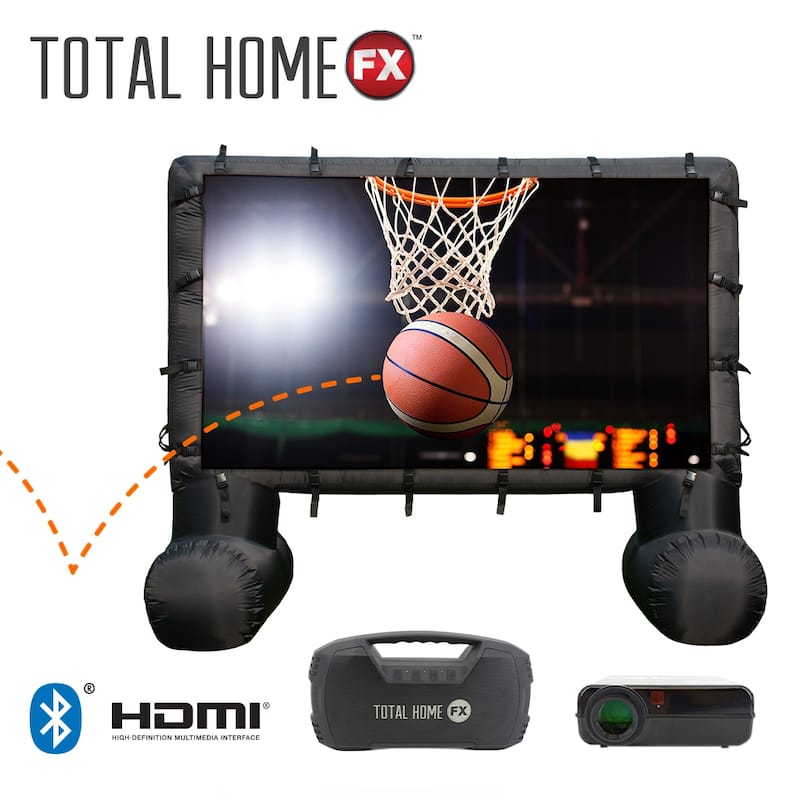 Total HomeFX 1500 Lumen Outdoor Theatre Kit with Inflatable Screen