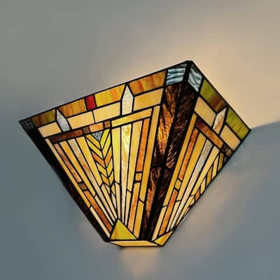 1 light wall light brown muted light glass hallway light