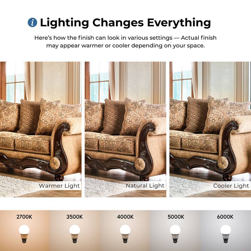 Ersa Traditional Gold Chenille Padded Loveseat by Furniture of America