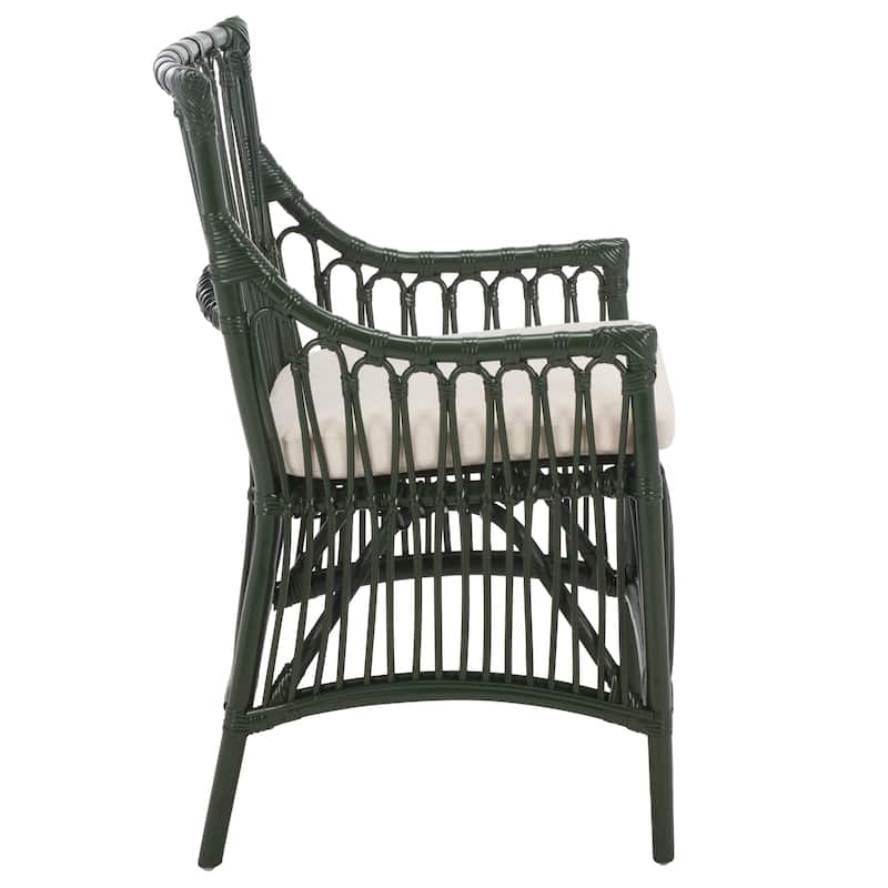 SAFAVIEH Zorianna Solid Wood Dining Chair with Cushion (Fully Assembled) - 22"W x 22"D x 36"H