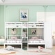 preview thumbnail 16 of 34, Minimalist Design Full-Over-Twin-Twin Bunk Bed with 3 drawers,Shelves, Wardrobe and Mirror,Store Books,Display Decorations