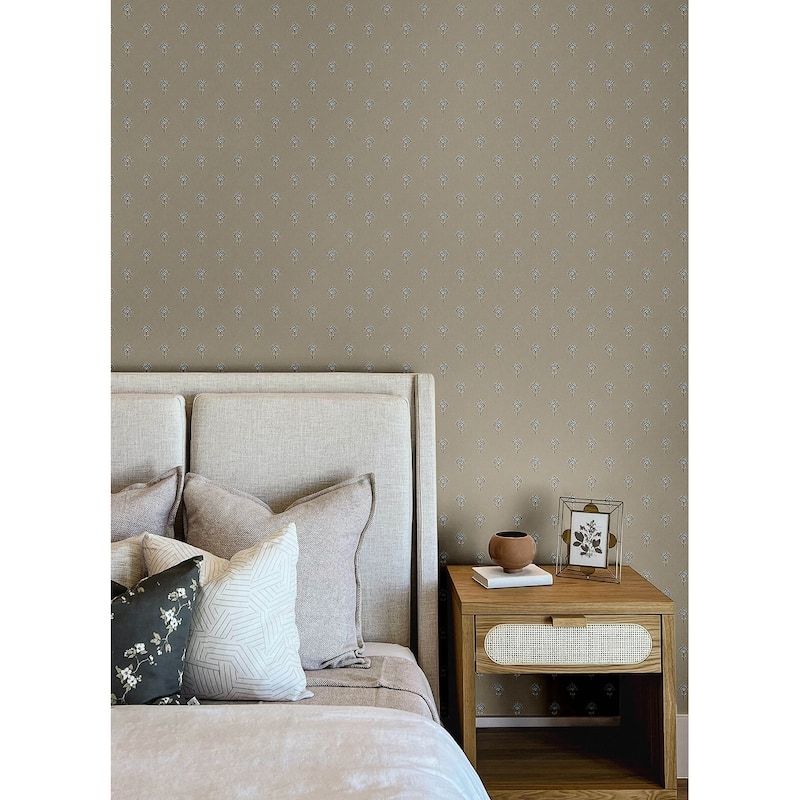 Chesapeake Surdiva Stone Floral Fan Wallpaper