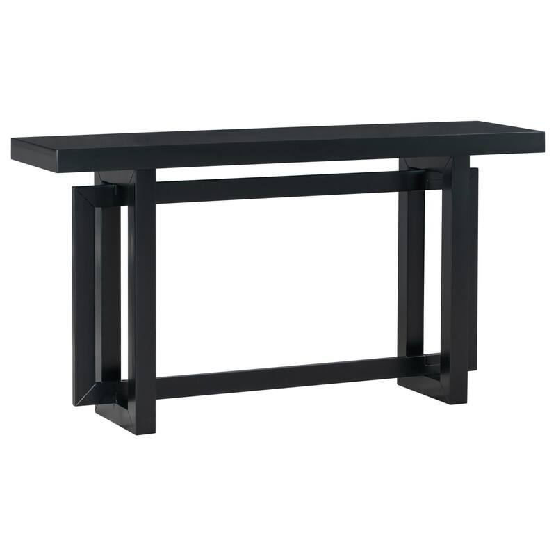 Modern Entryway Console Table with Industrial-inspired Concrete Wood Top, Hallway Foyer Sofa Long Table Entryway Table