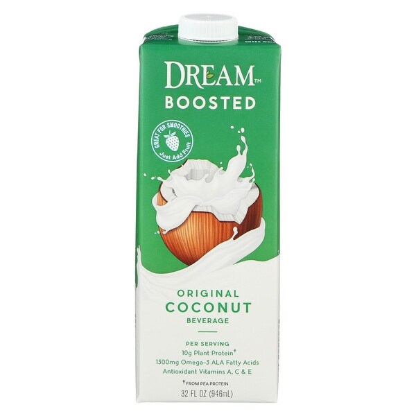Dream Boosted Original Coconut Beverage - Case of 6 - 32 FL oz.