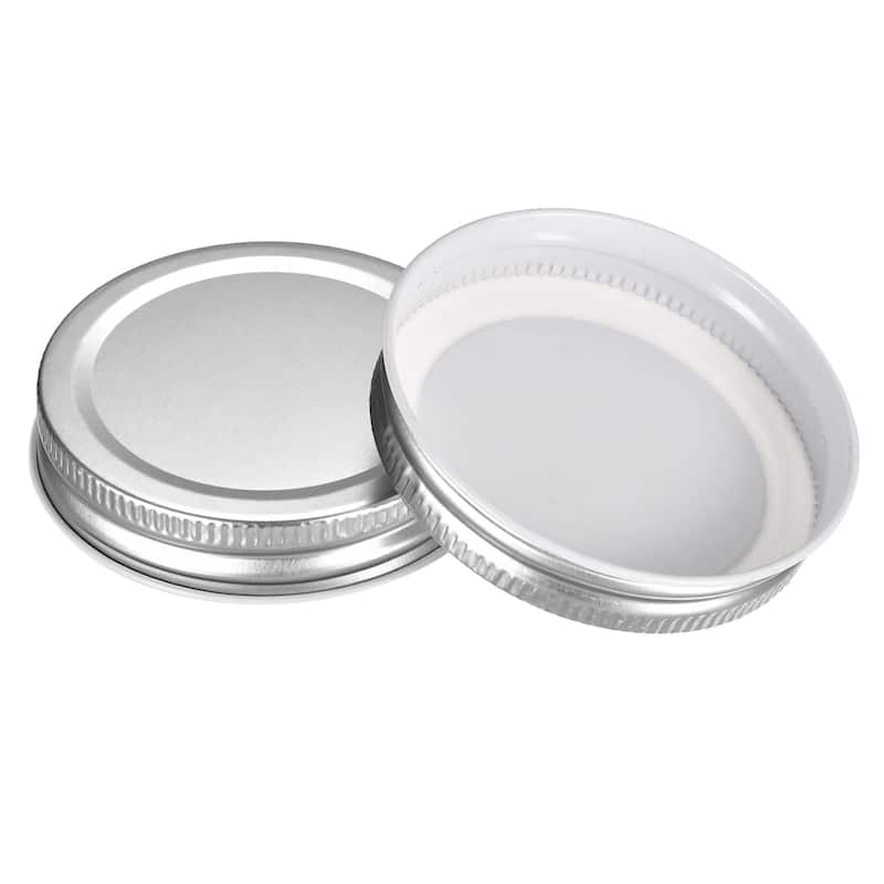 Mason Jar Lids, 30 Pcs Tinplate Canning Lids Regular Mouth Leak Proof - Silver - 70mm