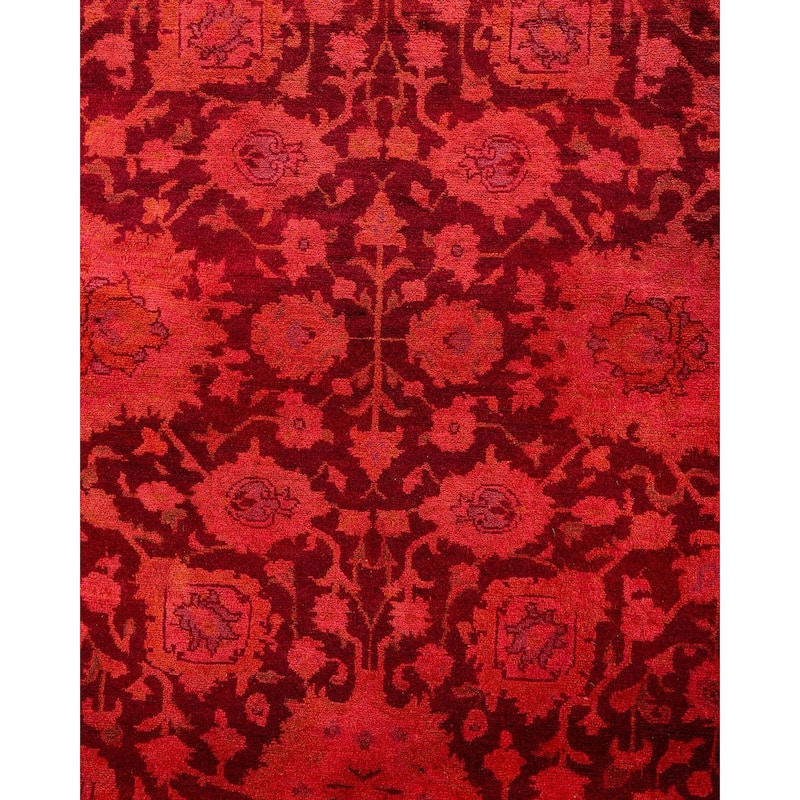 Contemporary Overdyed Wool Hand Knotted Area Rug - 8' 1" x 10' 1"